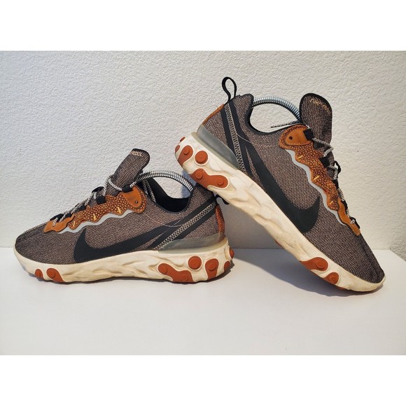 Nike React Element 55 Safari Pack Shoes Bio Beige Ostrich Print Mens Sz 8.5 - Picture 10 of 14